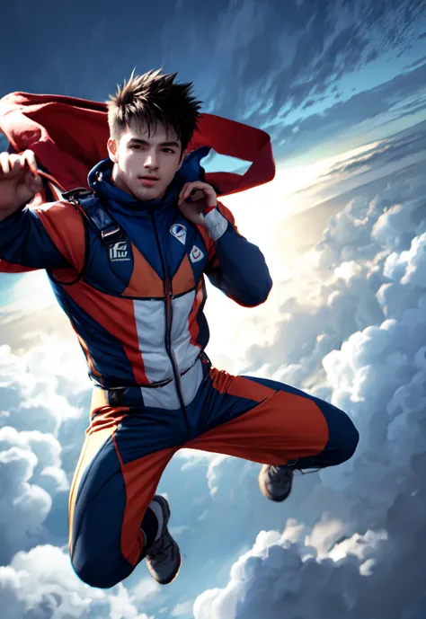 boy skydiving, clouds, wind, muscular,
vibrant colors, colorful art style, 
soft lighting, soft shadows, detailed textures, dynamic lighting,  
nice hands, perfect hands, 
<lyco:GoodHands-beta2:1.0> 
<lora:add_detail:1>