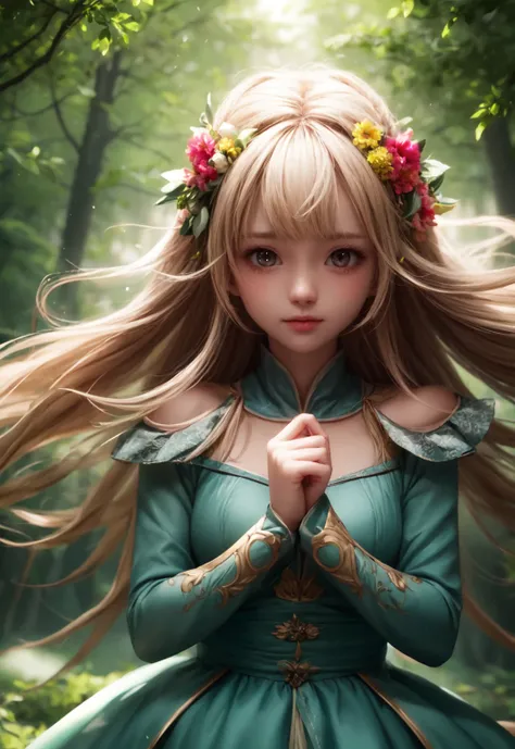 girl in a forest with floating flowers, river, puffy, puffy cheeks, cute,
vibrant colors, colorful art style, 
soft lighting, soft shadows, detailed textures, dynamic lighting,  
nice hands, perfect hands, 
<lyco:GoodHands-beta2:1.0> 
<lora:add_detail:1>