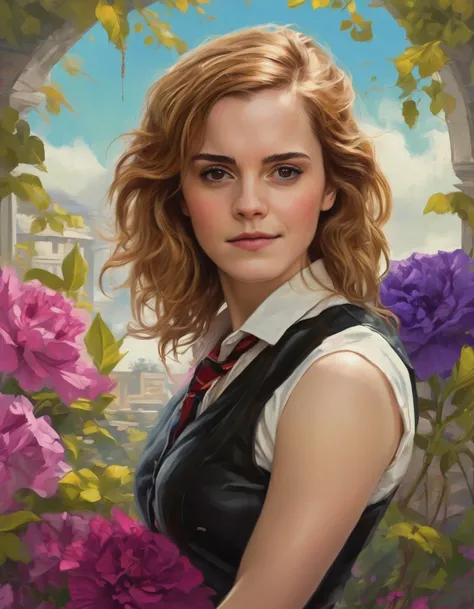 cartoon version of of (ohwx woman) <lora:watson_lora_sdxl_v1-000008:1>, cartoon character artstation digital painting portrait design by mark brooks and brad kunkle detailed face highly stylized realistic cinematic lighting dramatic shadows fine detail 4k ...