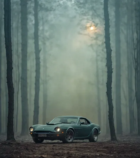 epic realistic, serpentines, fog, car, slate atmosphere, cinematic, dimmed colors, dark shot, muted colors, film grainy, lut, sp...