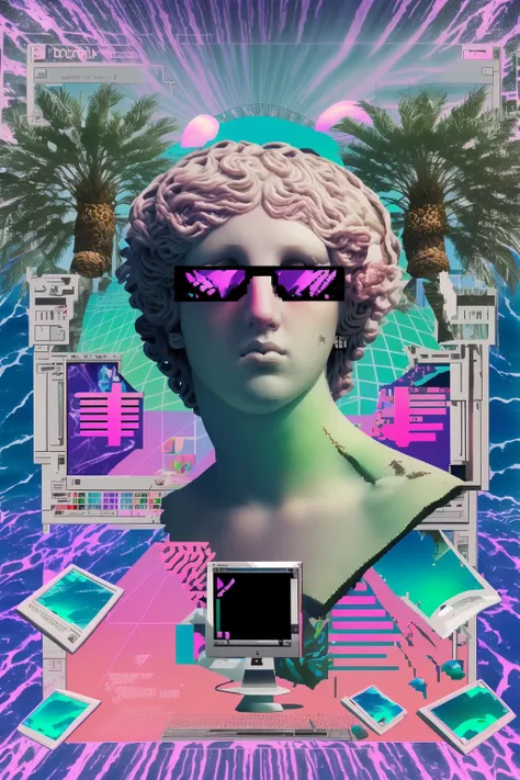 a computer screenshot,  vaporwave, digital art, computer art ,  vapor_graphic