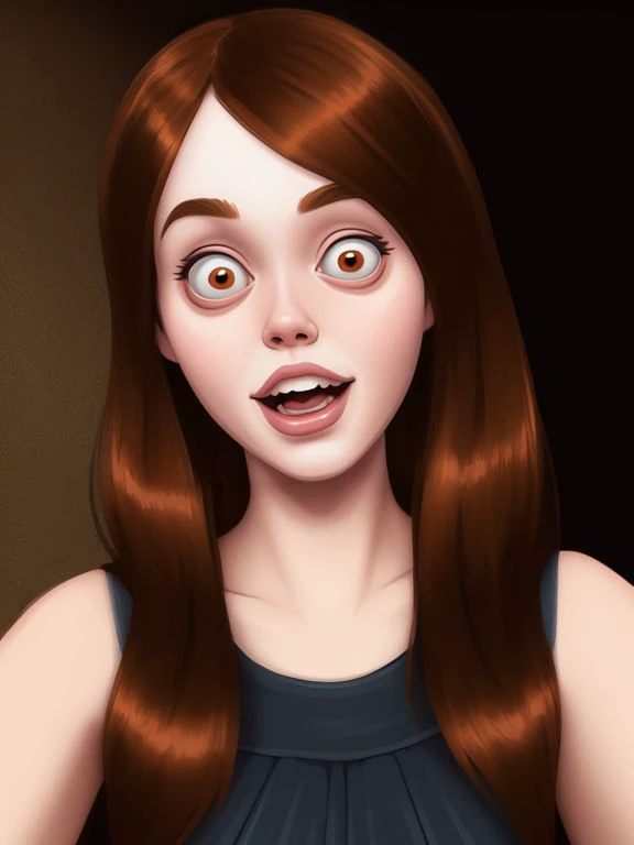 Extremely detailed digital art, ThePit Style, 
Overly Attached Girlfriend Meme,