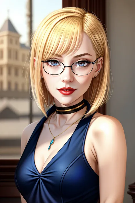 ((Masterpiece, best quality)),edgQuality,lipstick,portrait,looking at viewer,smirk,smug,
edgArknights,woman ,wearing edgArknights,edgArknights_dress <lora:edgArknightsFashion:0.8>
<lora:MarinKitagawa:0.65>blonde hair color, wavy bob cut, choker,golden neck...