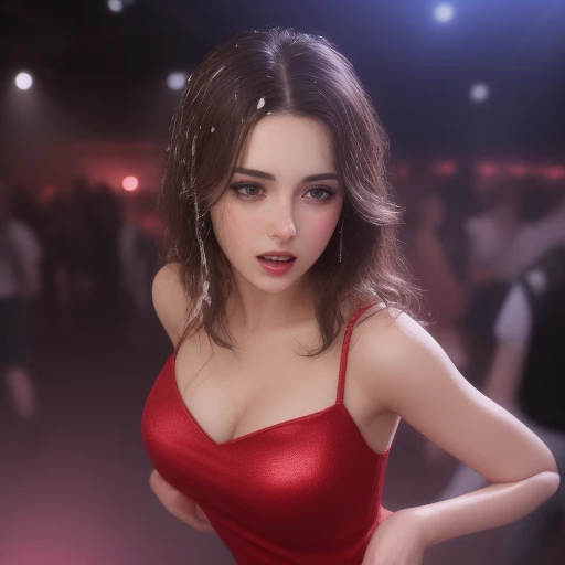 woman dancing in a club, <lora:cumhair:0.75> cumhair cumshot, hair, looking at viewer, red dress
masterpiece, 8k, raw photo, ult...