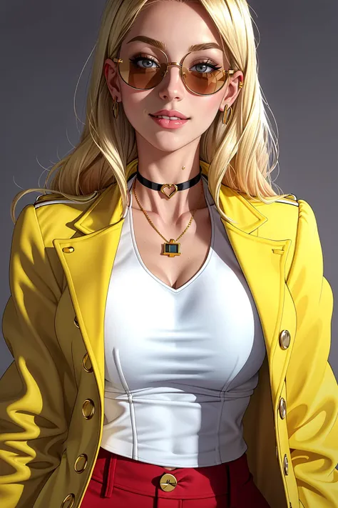 ((Masterpiece, best quality)),edgQuality,smirk,smug,
edgCJ, a woman in a jacket ,wearing edgCJ,chic jacket
<lora:edgChicJackets:0.86>
<lora:Ultimate_Nadia:0.2>blonde nadia, sunglasses,choker