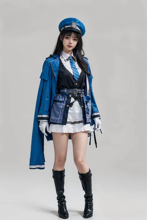 best quality, masterpiece, realistic, (photorealistic:1.4), 1girl, solo, full body, diesel cosplay costume, cosplay, jacket, hat...