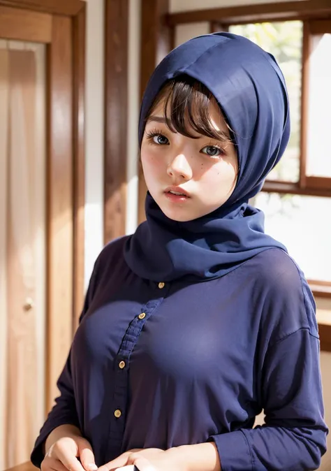 <lora:aishinozaki:1> aishinozaki, a woma wearing hijab