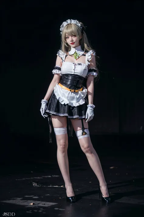 best quality, masterpiece, realistic, (photorealistic:1.4), 1girl, solo, full body, smile, sodasoda cosplay costume, cosplay, gl...