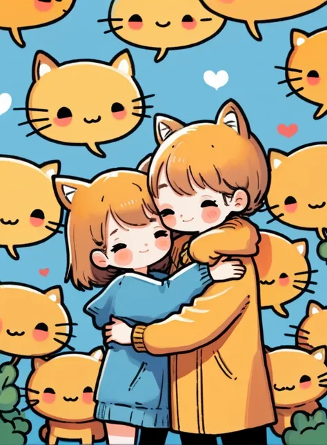 cute comic, 1 couple, hug
 <lora:sdxl_cute_social_comic-000002:0.65>