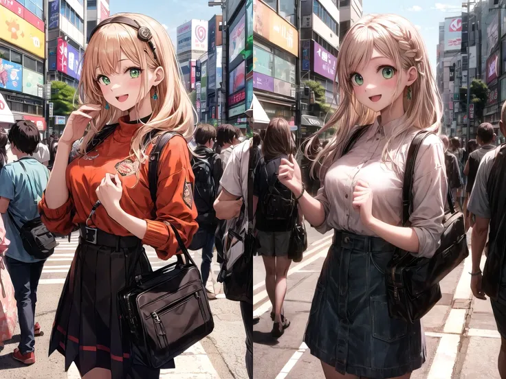 insanely detailed, absurdres, ultra-highres, ultra-detailed, best quality, 1 girl, solo, 16 years old, nice hands, perfect hands, BREAK, happy smile, laugh, open mouth, dynamic pose, cowboy shot, looking at viewer, BREAK, slender, kawaii, perfect symmetric...
