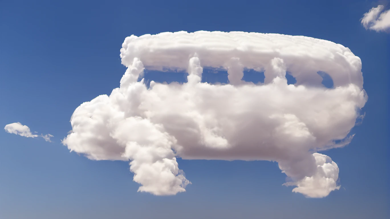 a cloud that looks like a buss <lora:Aether_Cloud_v1:1>