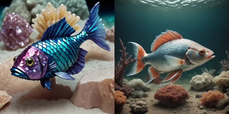 (kcrstal17xl:0.8) analog realistic Renaissance colour photo of a fish, very detailed, award-winning