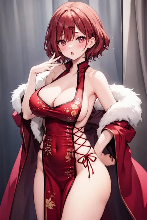 【Costume】【Cosplay】More Revealing Sideless China Dress | La Galissonniere (Azur Lane) ver. 拉加利索尼埃的侧露旗袍