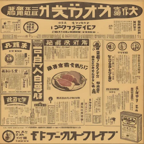 Old japanese newspaper style
