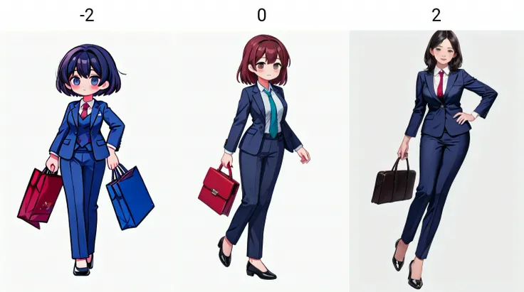 masterpiece,best quality,1female,business suits,white simple background,  fullbody<lora:HeightRatioSlider_v2:-2>