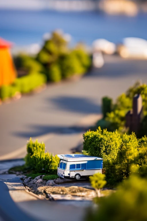 toy style, (close-up:1.15), a one tiny house, (tilt shift:1.2)