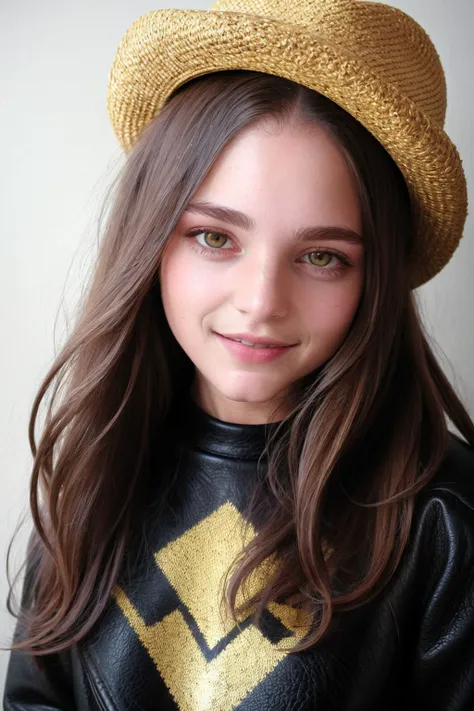 <lora:TawneeStone_v1.0:1> 
painting by Chuck Close and (Takashi Murakami:0.5), 1girl, solo, rule of thirds, perfect compostion, detailed hair and ears, 
Ultra-stylish ensemble: Fitted leather leggings, oversized knit sweater, ankle boots, wide-brimmed hat,...