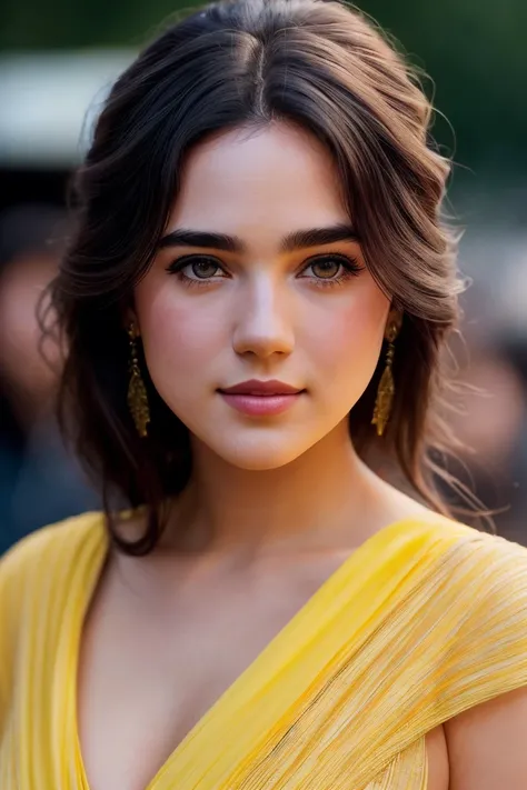 photo of beautiful (jg_jc0n:0.99), a woman in a (movie premiere gala:1.1), perfect hair, wearing (sexy yellow loincloth:1.1), (paparazzi in background), ((Waldorf:1.1)), modelshoot style, (extremely detailed CG unity 8k wallpaper), professional majestic (p...