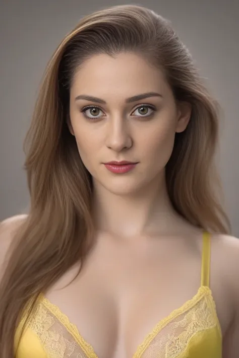 woman wearing a lingerie, long hair, hyper realistic, 4k, masterpiece, beautiful, facing the viewer, headshot, cleavage, yellow lace bra, high neck sports bra, pale skin, fair skin, smirk,
<lora:AzaleaXL2:1>