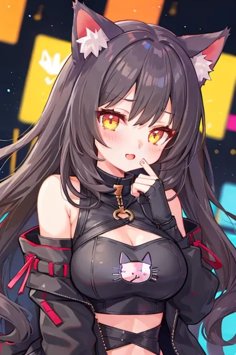 1girl, cat ears, virtual youtuber,