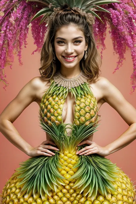 (Fantasy pineapple masterpiece looks like dresses pineapple -woman, ethereal dresses-pineapple -fruit, wide eyes, smile:1) <lora:DETAIL_SLIDER_BY_STABLE_YOGI:2>