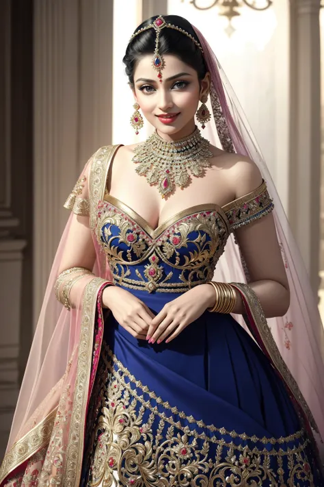 ((Masterpiece, best quality,edgQuality)),smile,smirk,
Haute_Couture,
edgNath,
a woman posing for a picture
,wearing a (Haute_Couture,edgBW fashion) designer dress with edgNath_jewelry
<lora:edgBollywoodLycoris:1>