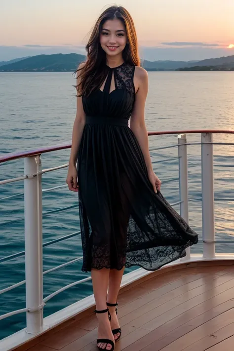 woman, beautiful face, cute, realistic, detailed, scenic view, on cruise, morning, sunrise, full body shot
<lora:detail_slider_b...