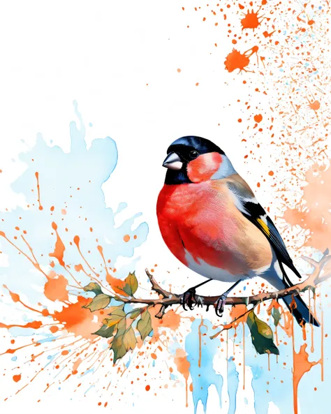 cinematic film still Colorless paint splotches, risograph print, masterpiece, bullfinch, Best quality, Princecore, Provia,
uhd, 8k, intense lighting, award winning masterpiece, extremely detailed, detailed background, cinematic, complex and multidimensiona...