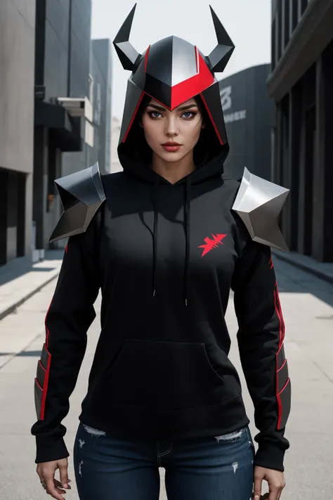 ((Masterpiece, best quality,edgQuality)),
hoodie,edgBerserker,woman ,wearing edgBerserker_hoodie,helmet,shoulder armor,red eyes glowing,
<lora:edgBerserkHoodies-000008:1>