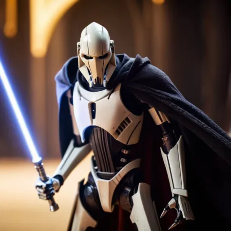 cinematic film still of  <lora:General Grievous:1>
General Grievous a Cyborg in a cape with a light saber in star wars universe, shallow depth of field, vignette, highly detailed, high budget, bokeh, cinemascope, moody, epic, gorgeous, film grain, grainy