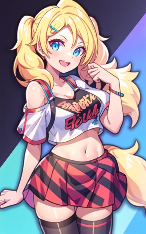 <lora:add_detail:0.5>,<lora:kirara-mul-000008:0.8>,cowboy shot,kirara_original,1girl,blonde hair,solo,navel,blue eyes,twintails,...