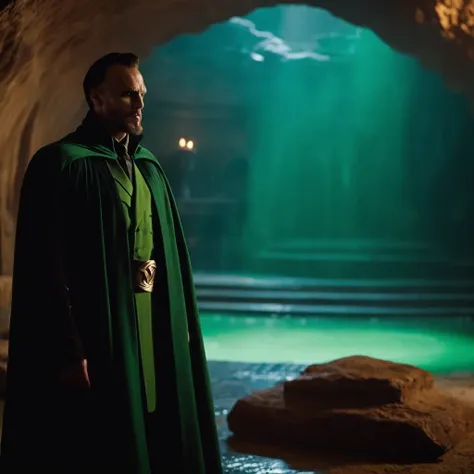 cinematic film still of <lora:Ras al Ghul:1.2>
Ras al Ghul a man standing in a dark lazarus pit inside a cave room In Gotham City, shallow depth of field, vignette, highly detailed, high budget, bokeh, cinemascope, moody, epic, gorgeous, film grain, grain...