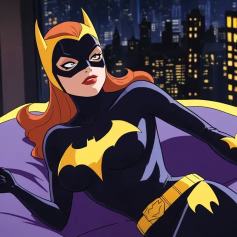 anime artwork of <lora:Anime_Batgirl:1>
Batgirl a cartoon naked breasts woman in a batgirl mask is laying on a bed In Gotham City Universe, anime style, key visual, vibrant, studio anime, highly detailed