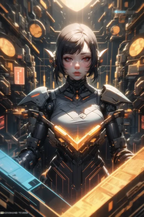 anzhcdreamwave, aesthetic, dreamlikeart, 3d render of futuristic military cyborg, cyberpunk, wolf, warframe, stealth, armored, neon lights, background explosion, character design, hard surface, smooth, detailed face, highly detailed, intricate details, sym...