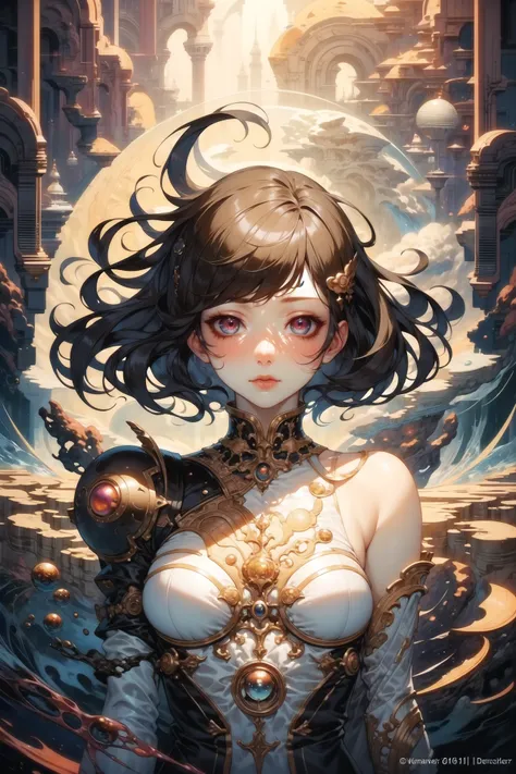 masterpiece, best quality, (anzhcdreamwave:1.0), (aesthetic:1.0), 1girl, (wound:1.2), (scenery:1.25)