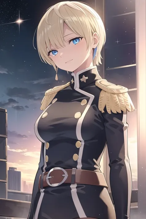 tenkaizumo, <lora:tenka izumo manga-lora-nochekaiser:1>,
tenka izumo, short hair, blue eyes, blonde hair, smile,
BREAK thighhighs, gloves, jewelry, earrings, boots, shorts, belt, uniform, military, military uniform, thigh boots, epaulettes,
BREAK outdoors,...