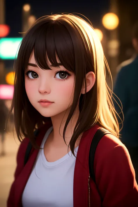 1girl, beautiful, cute, dark, volumetric lighting, street photography, portrait