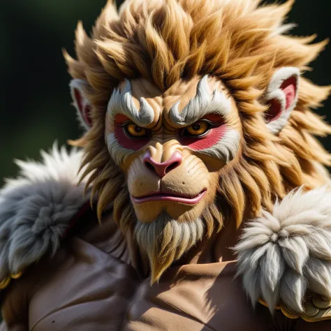 photograph of sun wukong captured on a Fujifilm XT3, intricately detailed fur and mane
