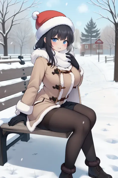 (masterpiece best-quality illustration)
cowboy-shot (from-side:0.8) steaming-body heart
(((fur-coat fur-hat))) warm-winter-clothes cozy-scarf-covering-mouth gloves skirt thick-thighs cotton-pantyhose
sitting park-bench
outsides snowstorm snow-white-country...