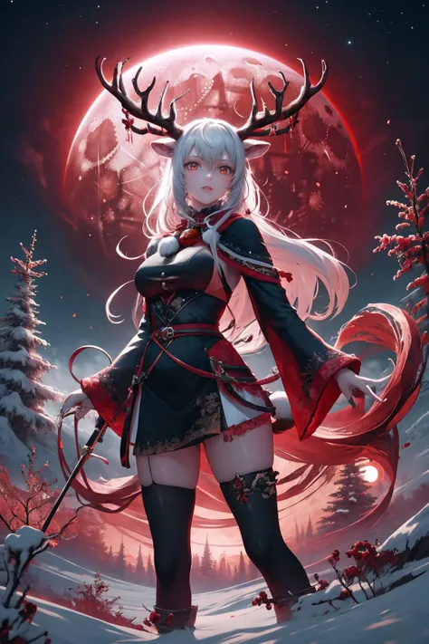 Red Moon Reindeer (Style/Concept) LoRA