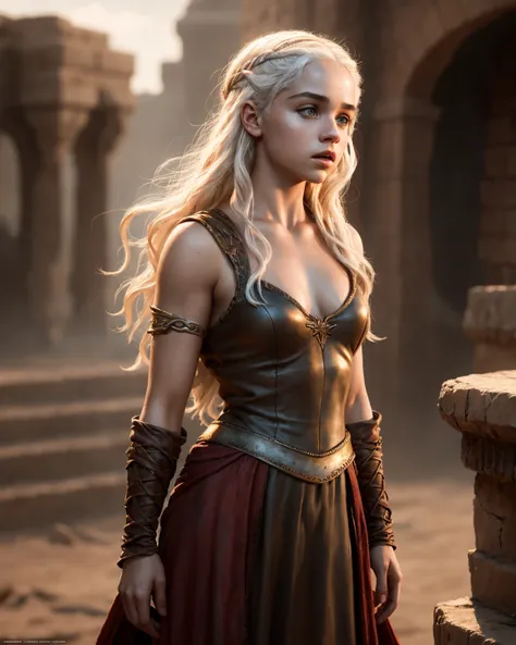 -- cinematic photo of a young Daenerys Targaryen. highly detailed, high budget, cinemascope, moody, epic, gorgeous