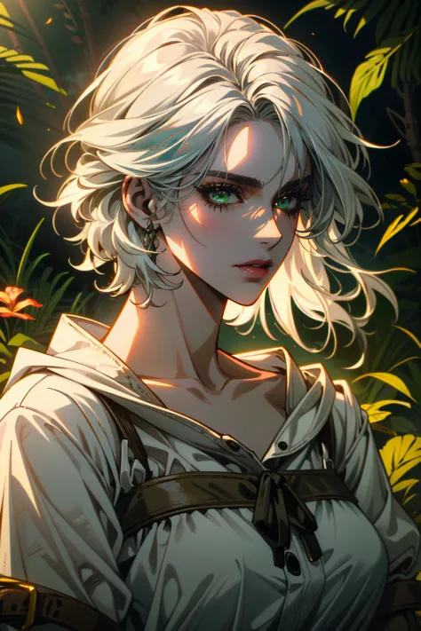 ((ultra detailed, masterpiece, best quality))
<lora:W3Ciri:0.8>
W3Ciri, 1girl, solo, white hair, green eyes, scar on face, in lush jungle with flowers