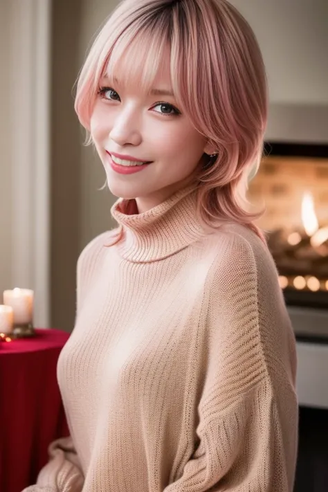 1girl,(wearing a turtleneck sweater),(winter jacket),(RAW photo, best quality), (realistic, photo-realistic:1.4), masterpiece, an extremely delicate and beautiful, extremely detailed, 2k wallpaper, Amazing, finely detail, extremely detailed CG unity 8k wal...