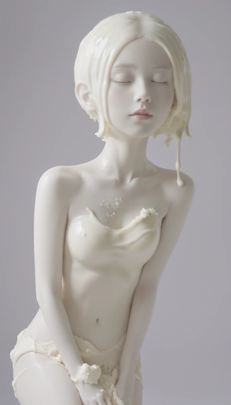 A girl made of ice cream,bailing_cream,<lora:xl-shanbailing-1219cream-000010:0.8>,1girl,