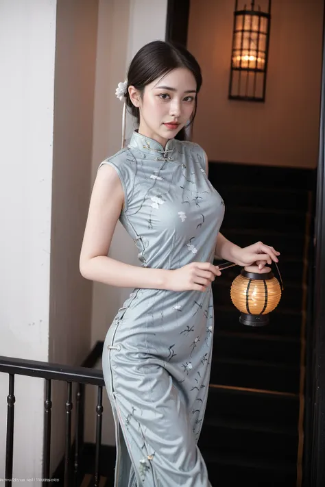 【Realistic】青花旗袍Light cyan China Dress / Cheongsam / Qipao