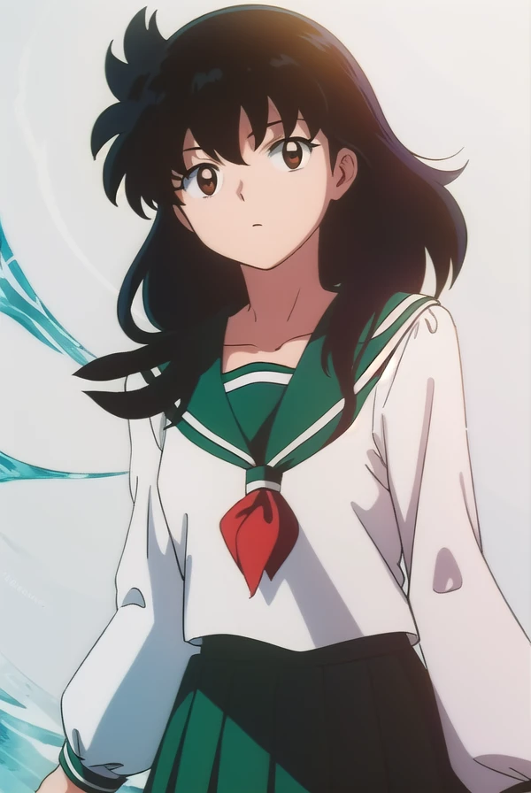 kagomehigurashi, <lora:kagome higurashi anime s4-lora-nochekaiser:1>,
kagome higurashi, long hair, (black hair:1.5), retro artstyle, (brown eyes:1.5),
BREAK skirt, shirt, long sleeves, school uniform, white shirt, pleated skirt, serafuku, sailor collar, ne...