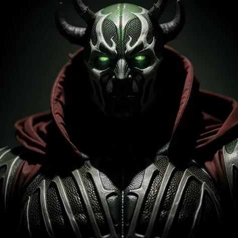 Hyperrealistic art of  <lora:Spawn SD1.5:1.2>
Spawn a demonic creature with a demon like face and a demon like body and a living symbiotic costume and glowing green eyes, Extremely high-resolution details, photographic, realism pushed to extreme, fine text...
