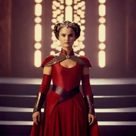 cinematic film still of  <lora:Padme Amidala:1.2>
Padme Amidala a woman in a red dress and a crown In Star Wars Universe, shallow depth of field, vignette, highly detailed, high budget, bokeh, cinemascope, moody, epic, gorgeous, film grain, grainy
