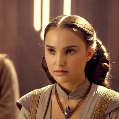 cinematic film still of <lora:Padme Amidala:1.2>
Padme Amidala a woman with a braid in a room In Star Wars Universe, shallow depth of field, vignette, highly detailed, high budget, bokeh, cinemascope, moody, epic, gorgeous, film grain, grainy