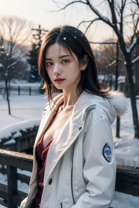 (realistic), (hyperrealism),best quality, masterpiece,ultra high res, (photorealistic:1.4),1girl,pale skin,skinny,(looking at viewer:2), <lora:add_detail:0.6>,outdoors,
<lora:makina69_nana_v1.0:1>   , winter jacket, snowing, cleavage
cowboy shot,